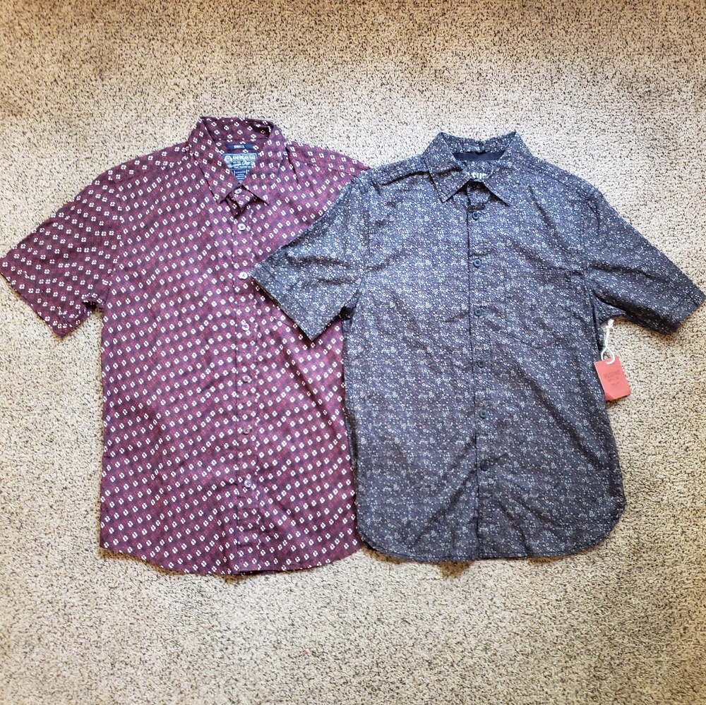 2 NWT Button Up Shirts sz Small
